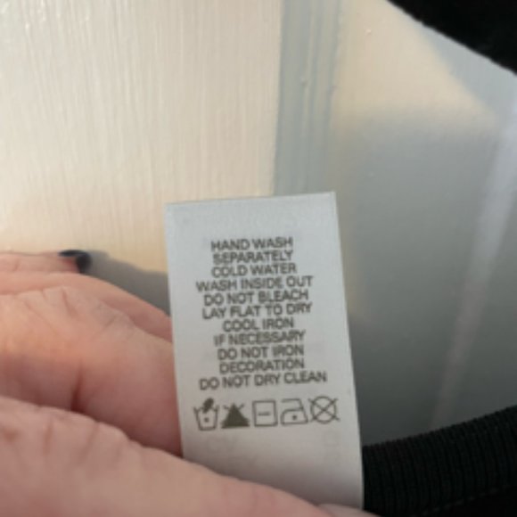 Emma James Black Top Decorative Round Neck Short Sleeve Size Large (L) - Picture 3 of 7